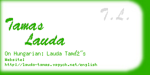 tamas lauda business card